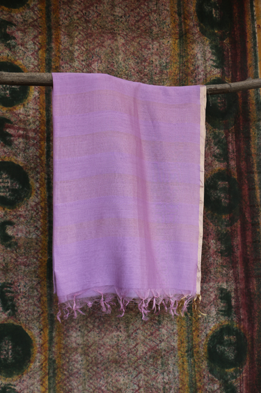 Lavender Zari Stripes Chanderi Silk Dupatta