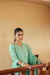 Chanderi Silk Women Long Kurta 
