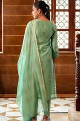 Mint Green Women Kurta with Long Sleeves 
