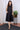 Black Dobby South Cotton Women Midi Dress Sleeveless