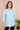 Blue Hand Dyed Cotton Dobby Women Kurti Long Sleeves WKILS03235
