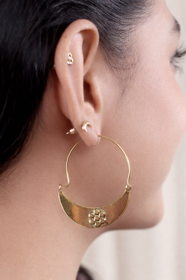 Chandphool Gold Toned Earring EARNG252C74