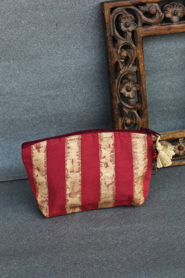 Dhaari Canvas Coin Pouch Rust