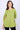 Green Hand Dyed Cotton Dobby Women Kurti Long Sleeves WKILS03234