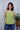 Green Hand Dyed Cotton Linen Women Short Top Sleeveless WSTSL052425