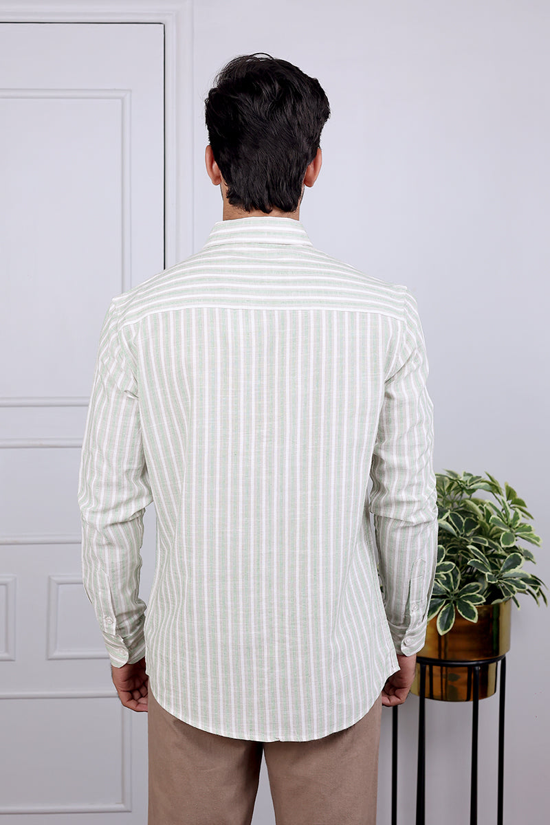 Grey Stripes South Cotton Shirt Full Sleeves MSHFS03248