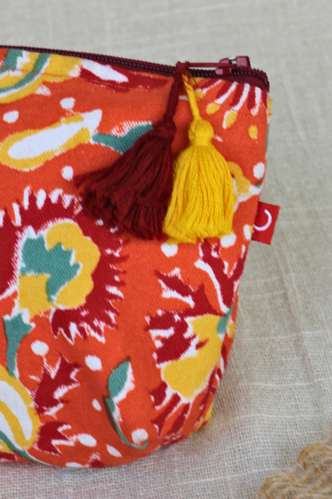 Gulmohar Floral Utility Pouch