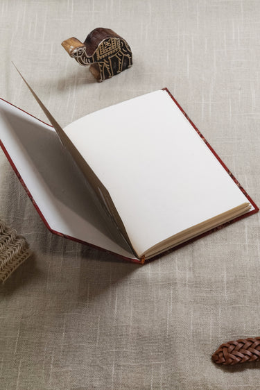 Rust Ajrakh Gold Handcrafted Diary 6 X 8 DIARY251C22