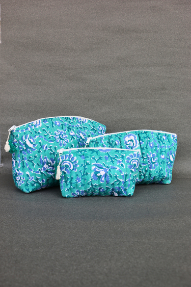Neel Quilted Essentials Pouch Set