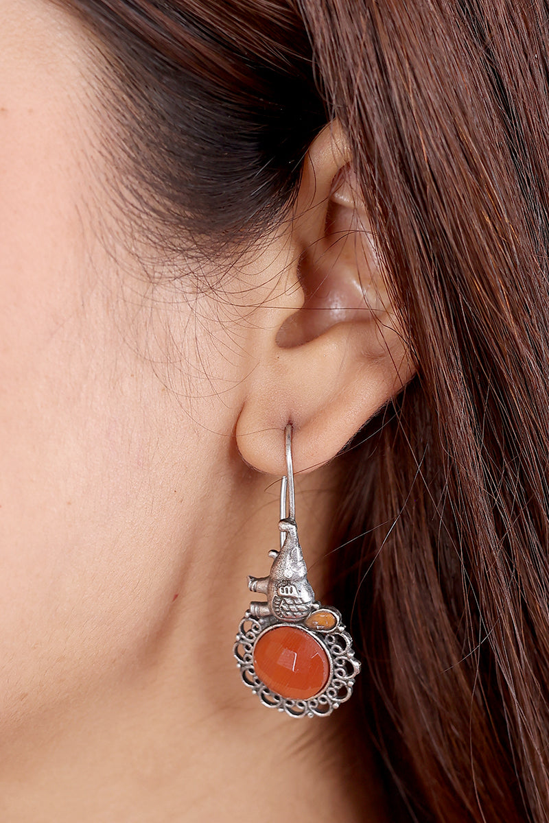 Orange Elephant Earring EARNG0424147