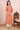 Peach Sanganeri Chanderi Silk Women Long Kurta Long Sleeves WLKLS022312