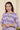Purple Single Ikkat 60 Cotton Women Long Kurta Long Sleeves WLKLS0323100
