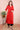 Red Bandhani Cotton Women Long Kurta Long Sleeves WLKLS042431