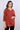 Rust Ajrakh Cotton Lurex Women Kurti Long Sleeves WKILS032346
