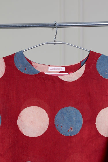 Rust Ajrakh Cotton Women Kurti