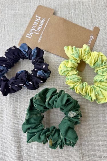Saanjh Handcrafted Scrunchie Set of 3