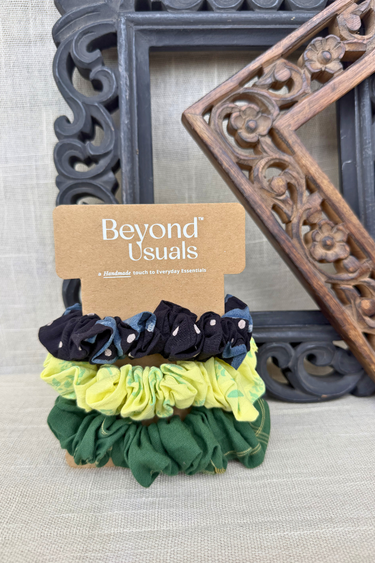 Saanjh Handcrafted Scrunchie Set of 3