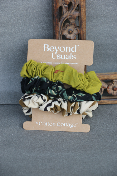 Sola Handcrafted Scrunchie Set of 3