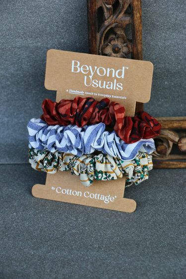 Som Handcrafted Scrunchie Set of 3