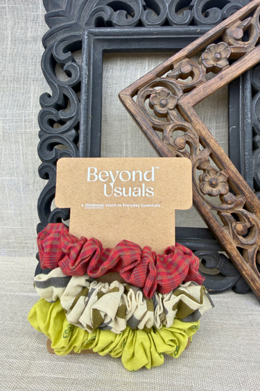 Tara Handcrafted Scrunchie Set of 3