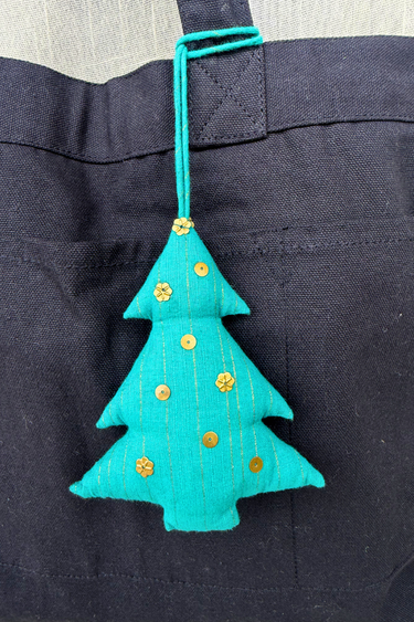 Teal Blue Handcrafted Cotton Charm
