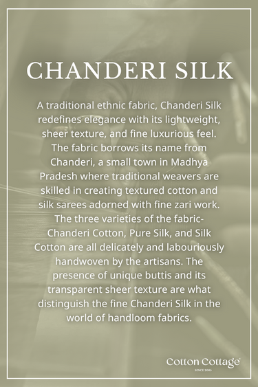 Olive Rib Zari Stripes Chanderi Silk Dupatta DUPAT252C15