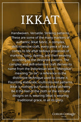 Cloudy Blue Single Ikkat 60 Cotton Women Short Top Sleeveless WSTSL251C7.