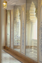 Rust Jaquard Border Banarasi Silk Long Kurta for women
