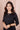 Black Mukaish Embroidery Cotton Dobby Women Ankle Kurta Long Sleeves (WAKLS052310) - Cotton Cottage (1)