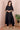 Black Mukaish Embroidery Cotton Dobby Women Ankle Kurta Long Sleeves (WAKLS052310) - Cotton Cottage (2)
