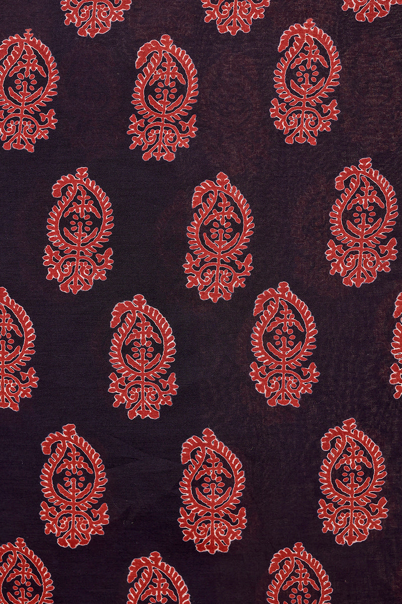 Black Sanganeri Cotton Malmal Saree (SAREE082394) - Cotton Cottage (4)