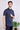 Blue Dobby South Cotton Men Shirt Half Sleeves (MSHHS05237) - Cotton Cottage (2)