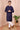 Blue Jaquard Art Silk Men Long Kurta Full Sleeves (MLKFS052310) - Cotton Cottage (3)