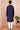 Blue Jaquard Art Silk Men Long Kurta Full Sleeves (MLKFS052310) - Cotton Cottage (4)