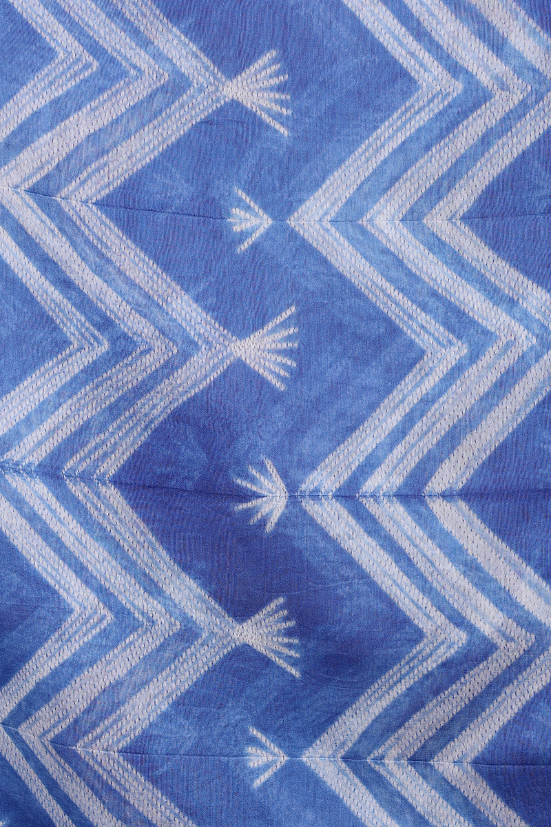 Blue Shibori Chanderi Silk Saree (SAREE082380) - Cotton Cottage (4)