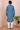 Blue Single Ikkat 40 Cotton Men Long Kurta Full Sleeves (MLKFS082321) - Cotton Cottage (4)