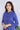 Blue Single Ikkat 40 Cotton Women Shirt Long Sleeves WSHLS04236 (1)