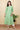Green Dobby South Cotton Women Ankle Kurta Long Sleeves (WAKLS062310) - Cotton Cottage (2)