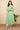 Green Dobby South Cotton Women Ankle Kurta Long Sleeves (WAKLS062310) - Cotton Cottage (3)