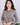 Grey Ajrakh Cotton Satin Women Shirt Long Sleeves (WSHLS06231) - Cotton Cottage (1)