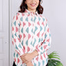 Ivory Single Ikkat 60 Cotton Women Shirt Long Sleeves (WSHLS06236) - Cotton Cottage (2)