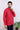 Red Hand Dyed Art Silk Men Short Kurta Full Sleeves (MSK052322) - Cotton Cottage (2)