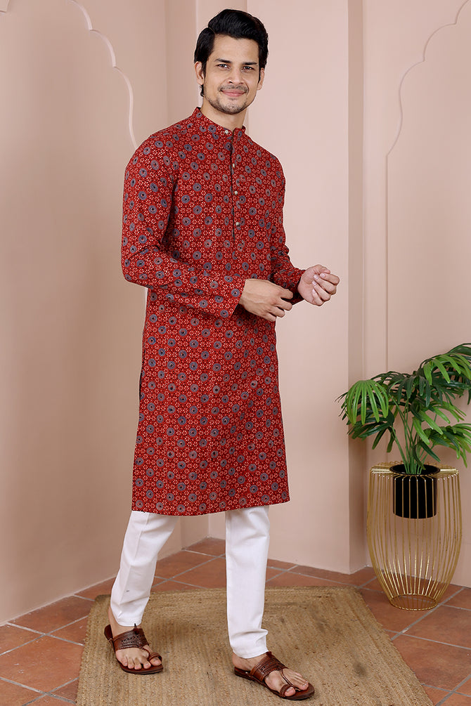 Mushq Cotton Festive Men Coat -  AGATE (C)